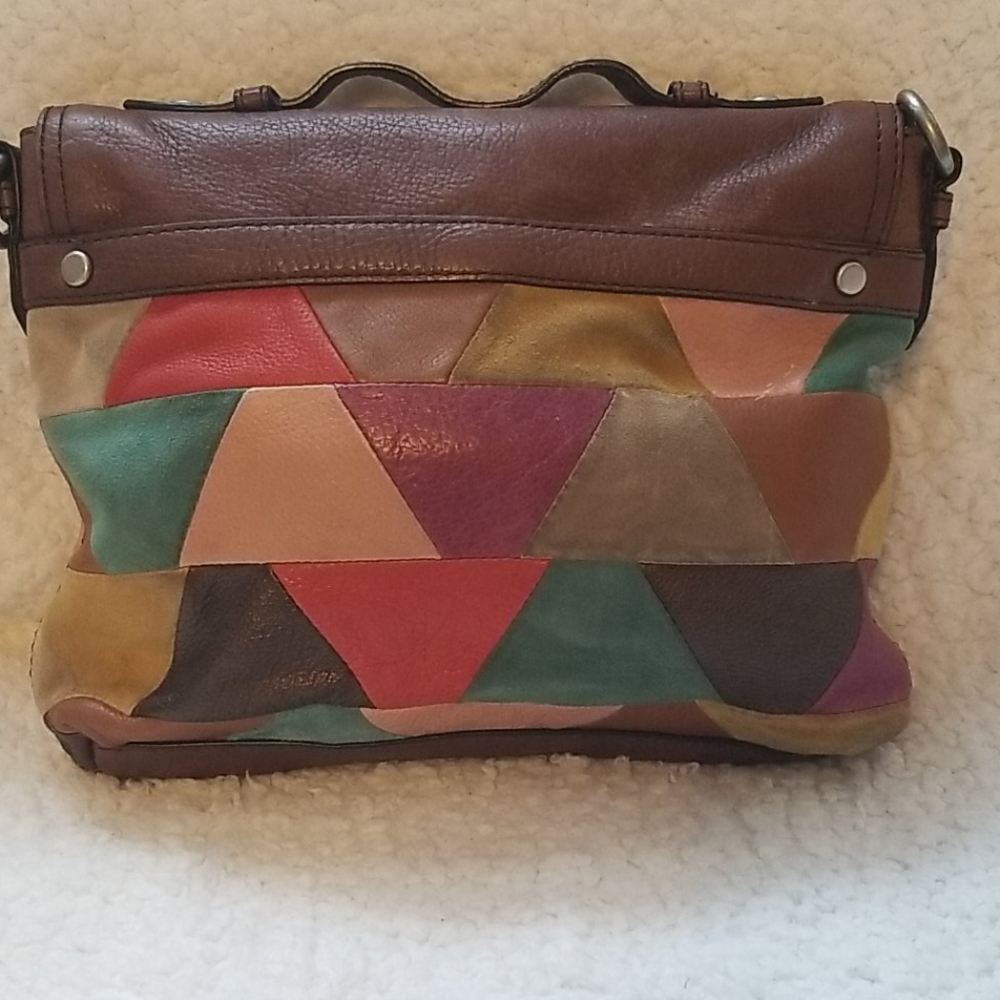 FOSSIL Maddox Messenger Retro Y2K Color-block Satchel - Picture 5 of 16